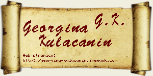 Georgina Kulačanin vizit kartica